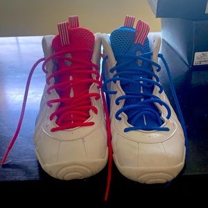 Foamposits white red blue boys size 6.5